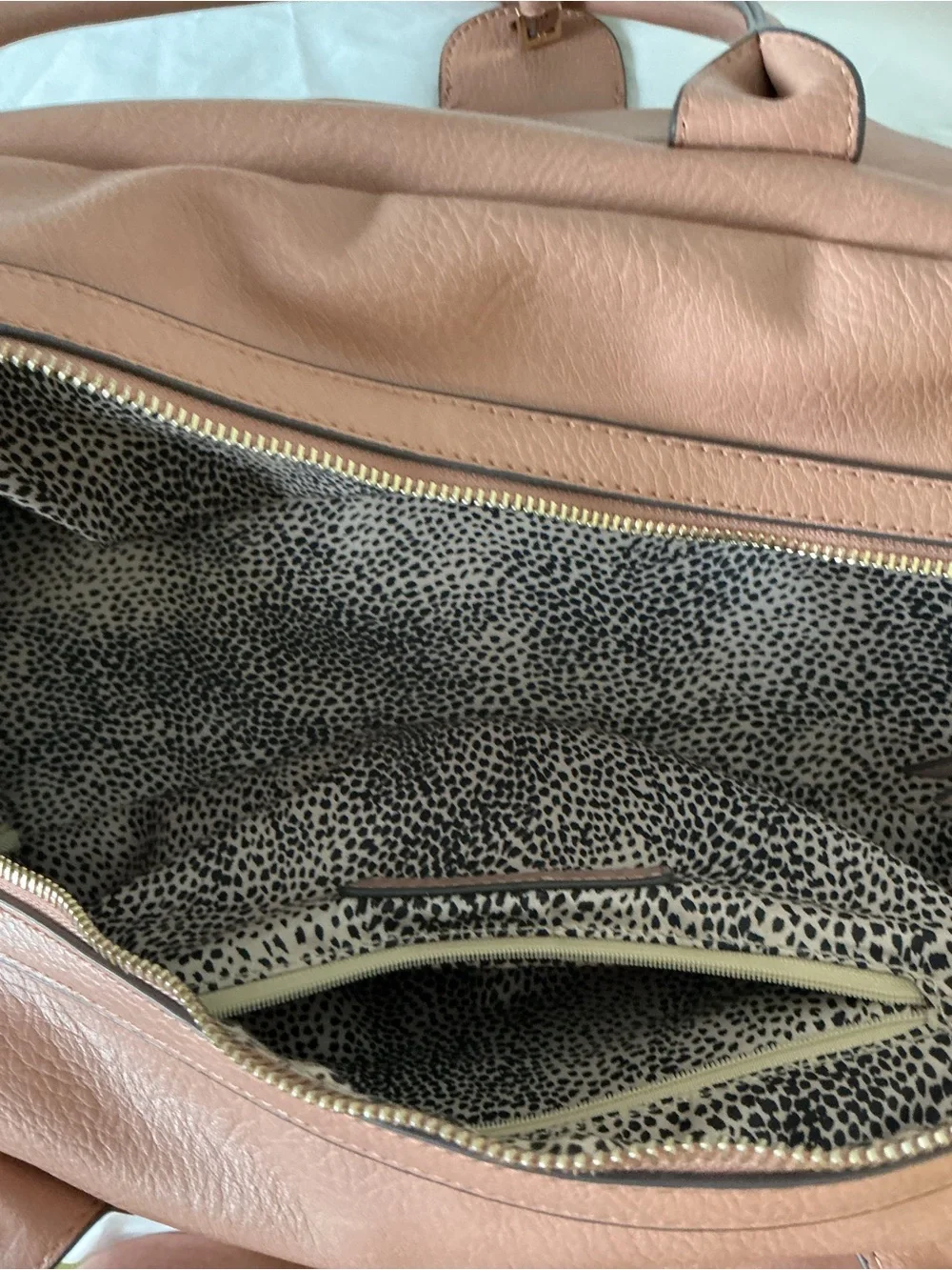 Sole Society Blush Pink Vegan Pebbled Leather Weekender Duffle Bag